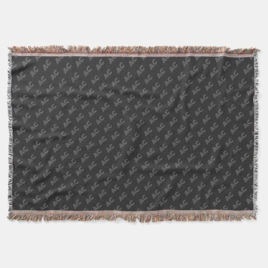 Couverture Monogramme moderne noir et gris (Devant)