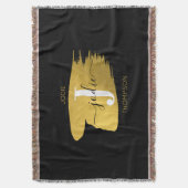 Couverture Monogramme moderne noir et or (devant Vertical)