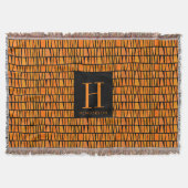 Couverture Monogramme Motif Orange Domino inspiré par l'Afriq (Devant)