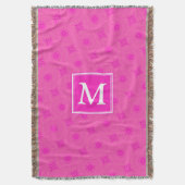 Couverture Monogramme motif rose chaud cercles (devant Vertical)