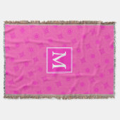 Couverture Monogramme motif rose chaud cercles (Devant)