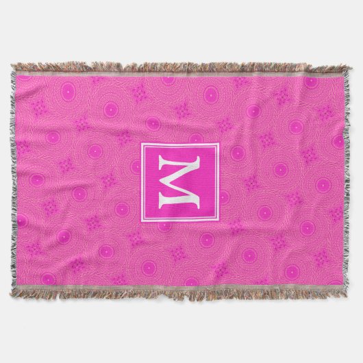 Couverture Monogramme motif rose chaud cercles (Devant)