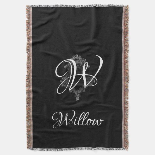 Couverture Monogramme personnalisé initial (devant Vertical)