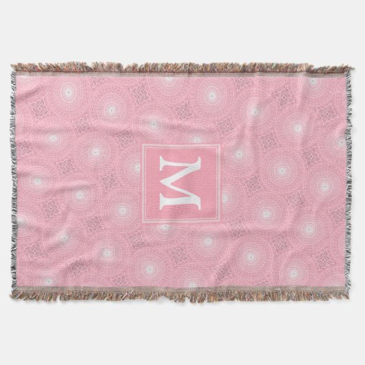 Couverture Monogramme rose cercles motif (Devant)