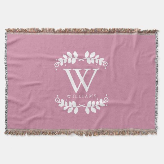 Couverture Monogramme rose rose (Devant)