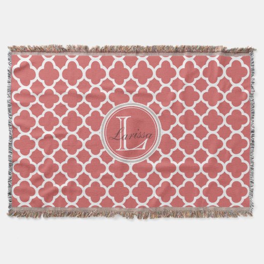 Couverture Monogramme rouge aigre-doux de nom de motif de (Devant)
