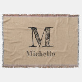 Couverture Monogramme Rustique Kraft papier Brown Look (Devant)
