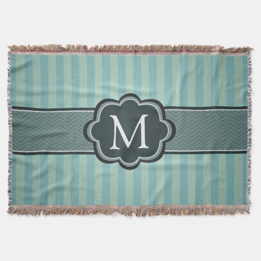 Couverture Monogramme turquoise masculin de coutume de (Devant)