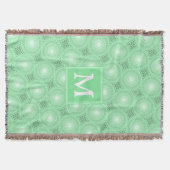 Couverture Monogramme vert ressort cercles motif (Devant)