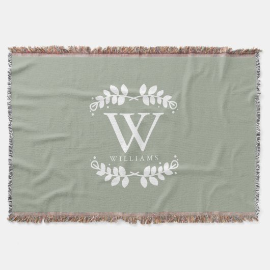 Couverture Monogramme vert Sage (Devant)