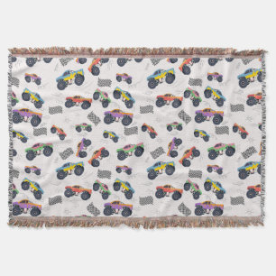 Couverture Monster Trucks Colorée Motif de course