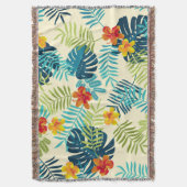 Couverture Monstère tropicale Hibiscus Motif d'été (devant Vertical)
