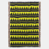 Couverture Montagnes Aztèques - Noir et Jaune (devant Vertical)