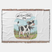 Couverture "Moo-ving On" Cow - Funny & Stylish Farm Humor! (Devant)