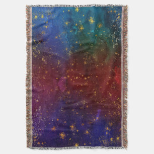 Couverture Moody Ombre Psychedélique Grunge Gold Stardust