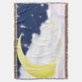 Couverture Moon In Soft Clouds Throw Blanket (devant Vertical)