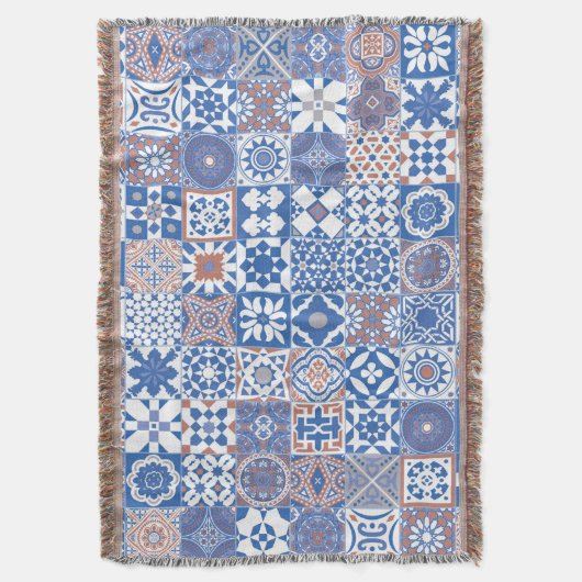 Couverture Moroccan tile bleu (devant Vertical)
