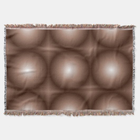 Couverture Mosaïque Brown foncée 3D géométrique Mousse blanch (Devant)