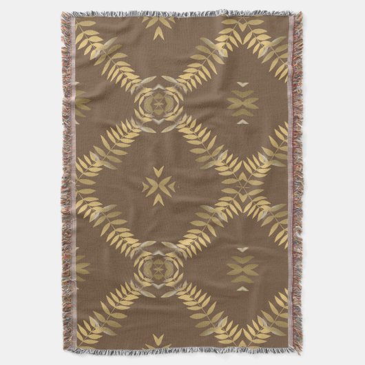 Couverture Mosaïque Gold Fern (devant Vertical)