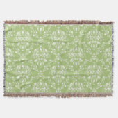 Couverture Moss Green et White Damask (Devant)