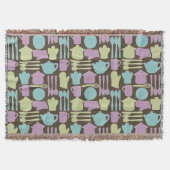 Couverture Motif 2 d'ustensiles de cuisine (Devant)