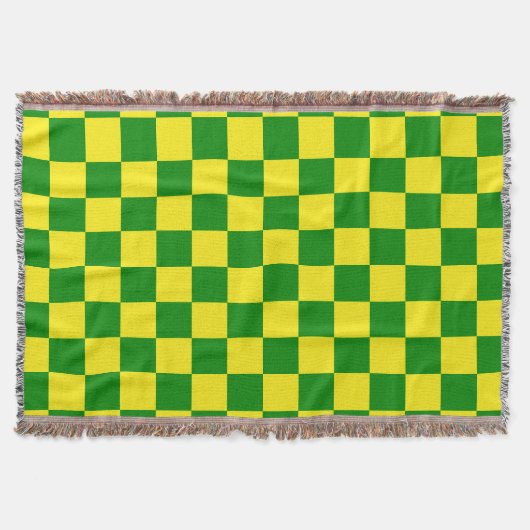 Couverture Motif à carreaux à damier vert jaune (Devant)