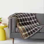 Couverture Motif à carreaux personnalisé moderne noir et blan<br><div class="desc">Plaid Moderne Personnalisé Couverture Black White</div>