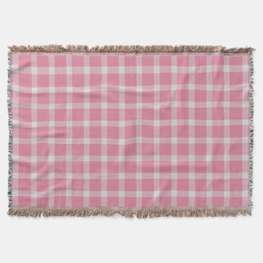 Couverture Motif à carreaux rose et blanc (Devant)