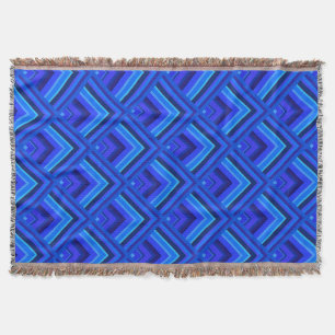 Couverture Motif à échelle à bandes bleues