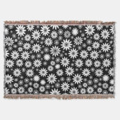 Couverture Motif à fleurs - blanc et noir (Devant)