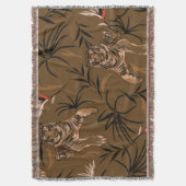 Couverture Motif à fleurs de paradis de tigres tropicaux (devant Vertical)