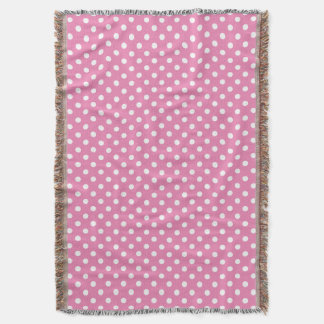 Couverture Motif à pois rose et blanc Œillet