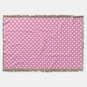 Couverture Motif à pois rose et blanc Œillet (Devant)
