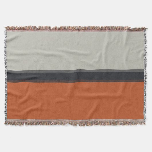 Couverture Motif à rayures gris argent rouge orange moderne (Devant)