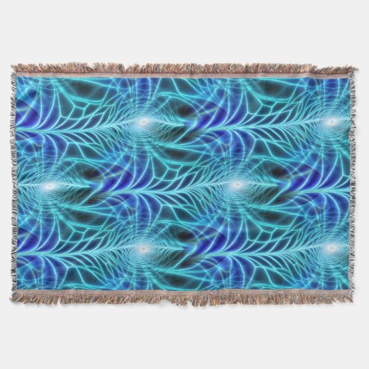 Couverture Motif à répétition électrique bleu brillant (Devant)