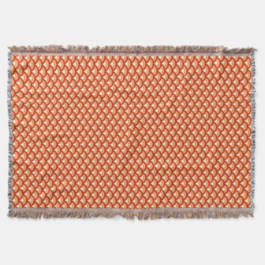 Couverture Motif à vagues Art déco - mandarine orange (Devant)