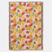 Couverture Motif abstrait avec la fraise (devant Vertical)