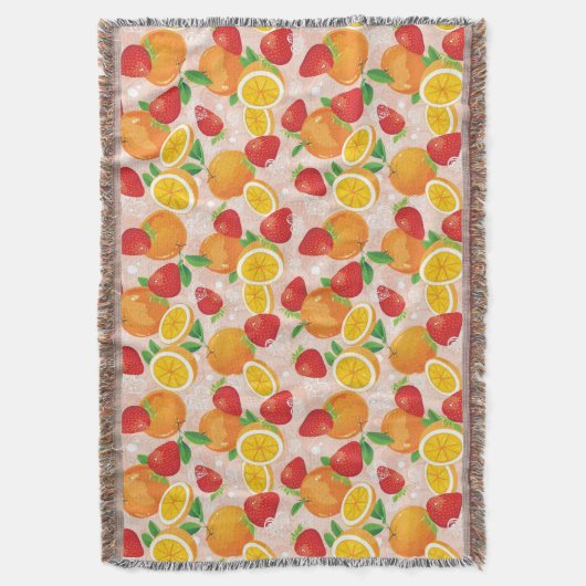 Couverture Motif abstrait avec la fraise (devant Vertical)
