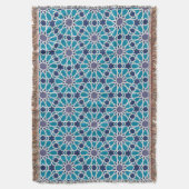 Couverture Motif abstrait dans bleu et gris (devant Vertical)