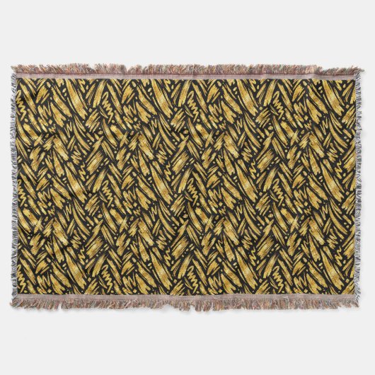 Couverture Motif abstrait de feuille d'or (Devant)