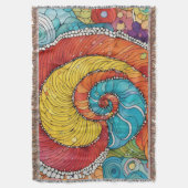 Couverture Motif abstrait d'escargot, multicolore (devant Vertical)