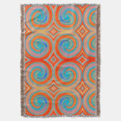 Couverture Motif Abstrait Orange Blue (devant Vertical)