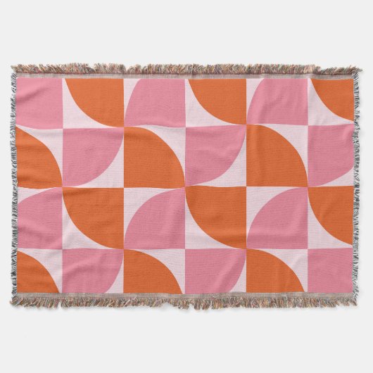Couverture Motif abstrait orange et rose du milieu du siècle (Devant)