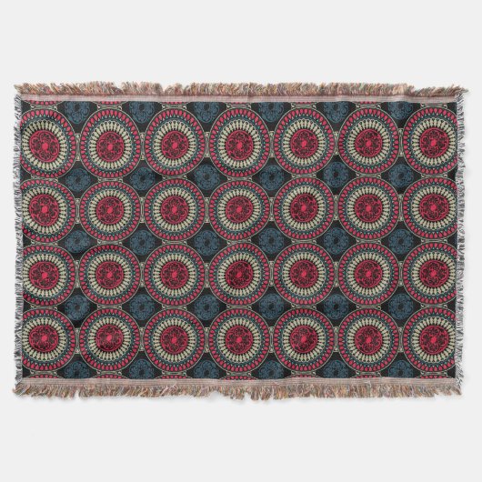 Couverture Motif Abstrait Rond (Devant)