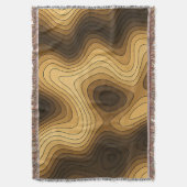 Couverture Motif Abstrait topographique Retro Wavy (devant Vertical)