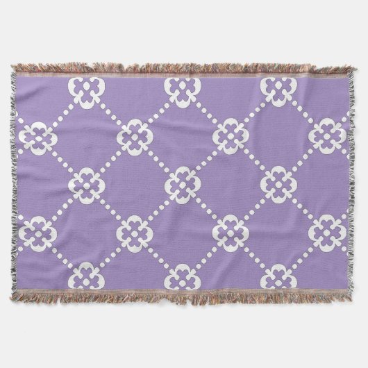 Couverture Motif abstrait violet et blanc (Devant)