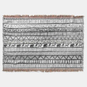 Couverture Motif africain tribal noir blanc (Devant)