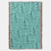 Couverture MOTIF ALOHA noir transparent avec LIGNES (devant Vertical)