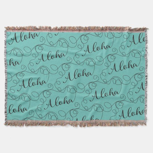 Couverture MOTIF ALOHA noir transparent avec LIGNES (Devant)