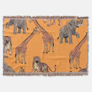 Couverture Motif Animal Africain